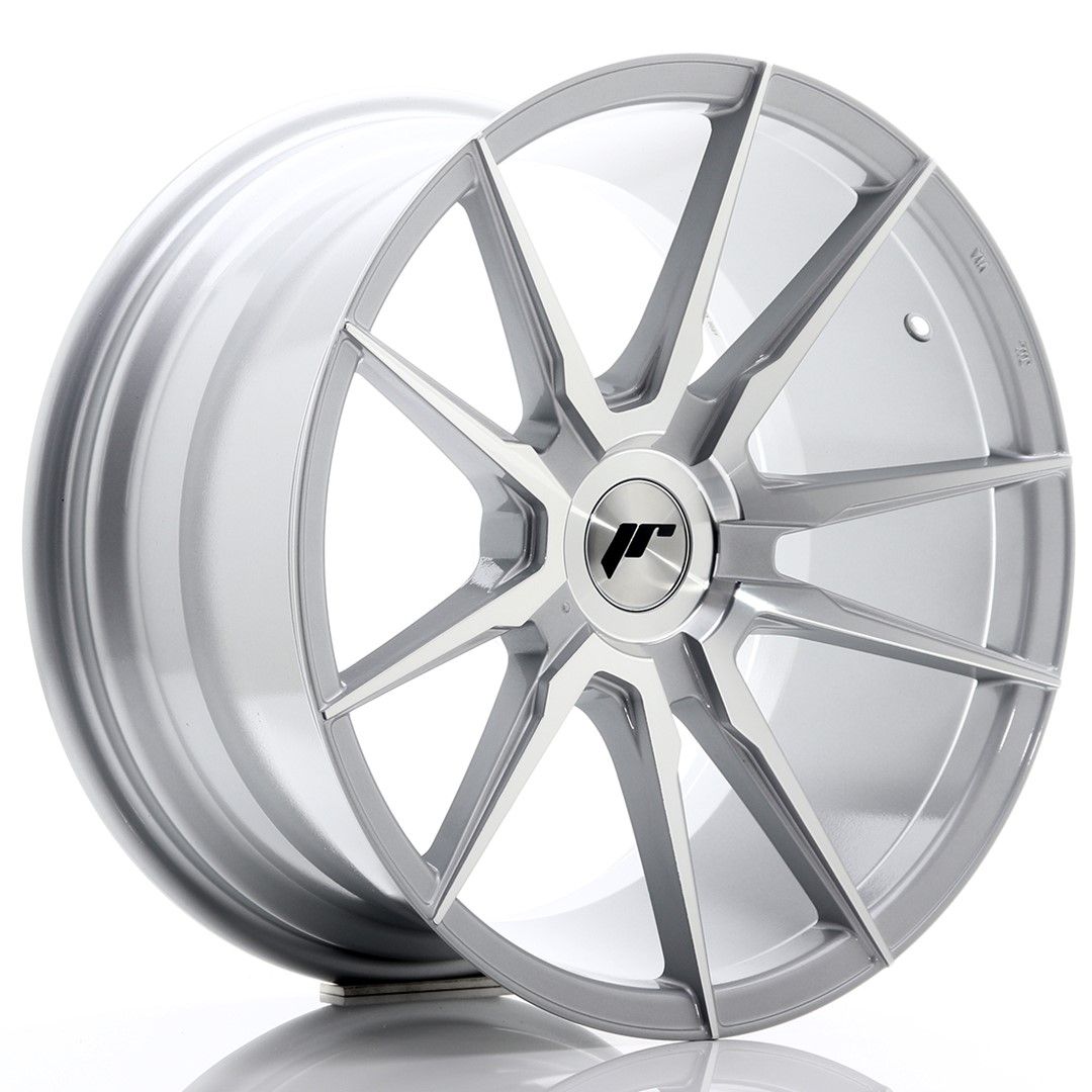 Image of JR-Wheels JR21 Velgen 18 Inch 9.5J ET20-40 Custom PCD Silver Machined Face