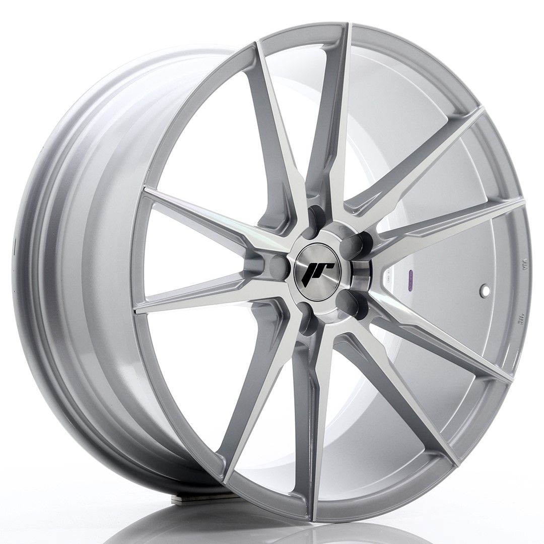 Image of JR-Wheels JR21 Velgen 21 Inch 10J ET15-48 Custom PCD Silver Machined Face