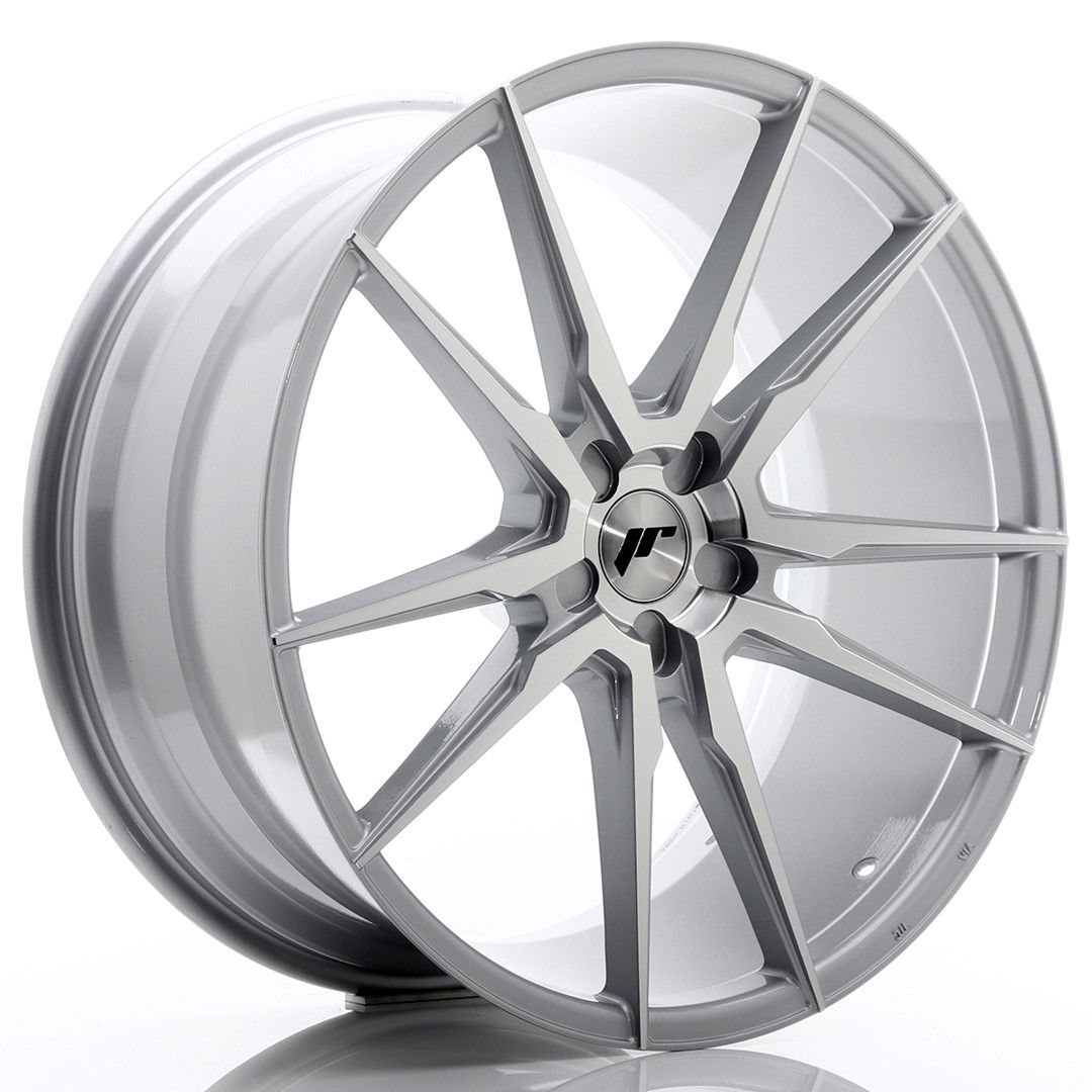 Image of JR-Wheels JR21 Velgen 22 Inch 10.5J ET15-52 Custom PCD Silver Machined Face