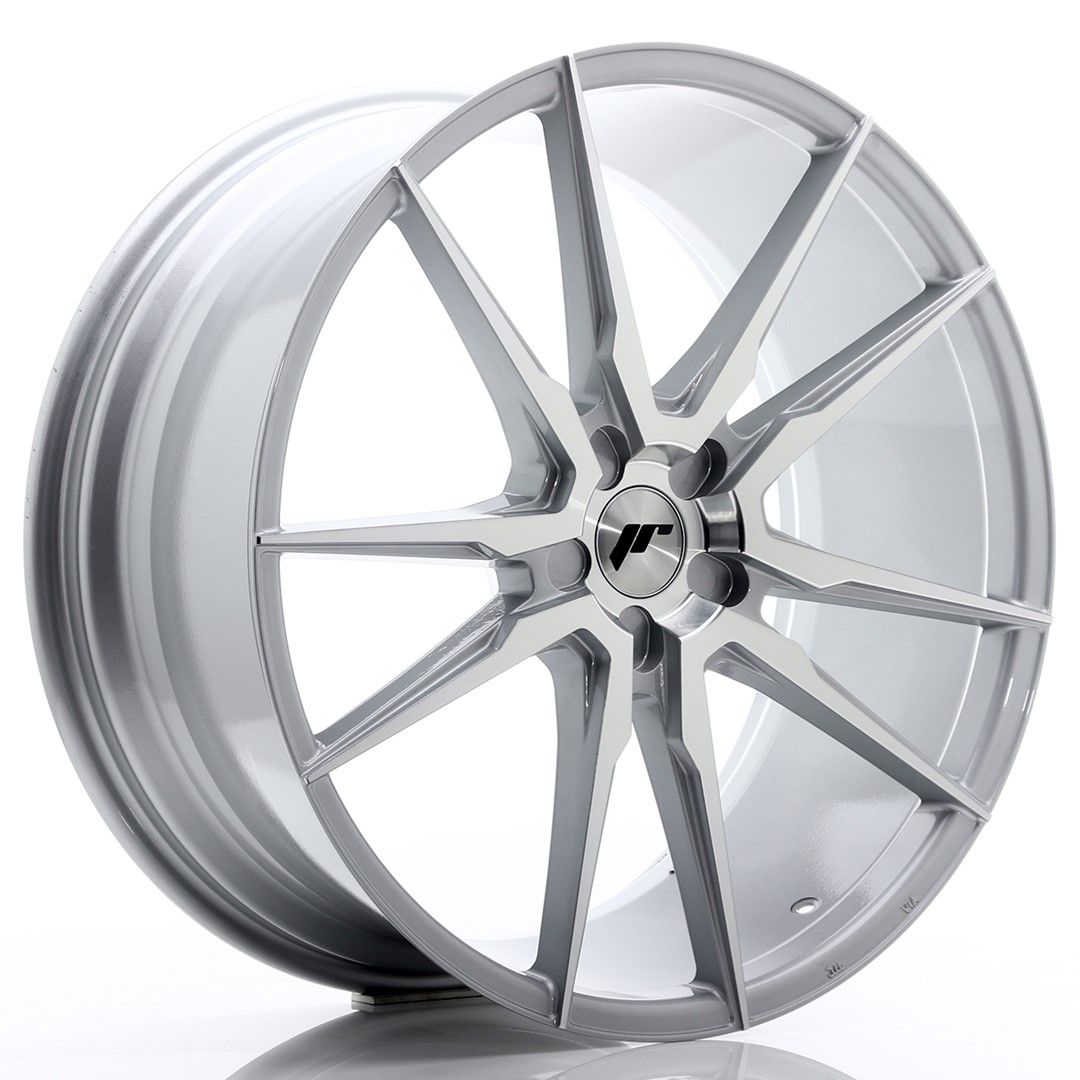 Image of JR-Wheels JR21 Velgen 22 Inch 9J ET30-45 Custom PCD Silver Machined Face