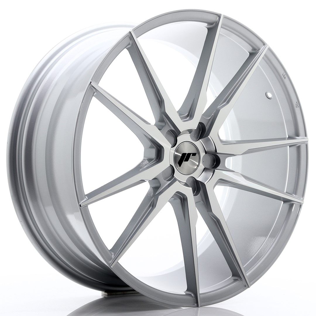 Image of JR-Wheels JR21 Velgen 22 Inch 9.5J ET30-48 Custom PCD Silver Machined Face