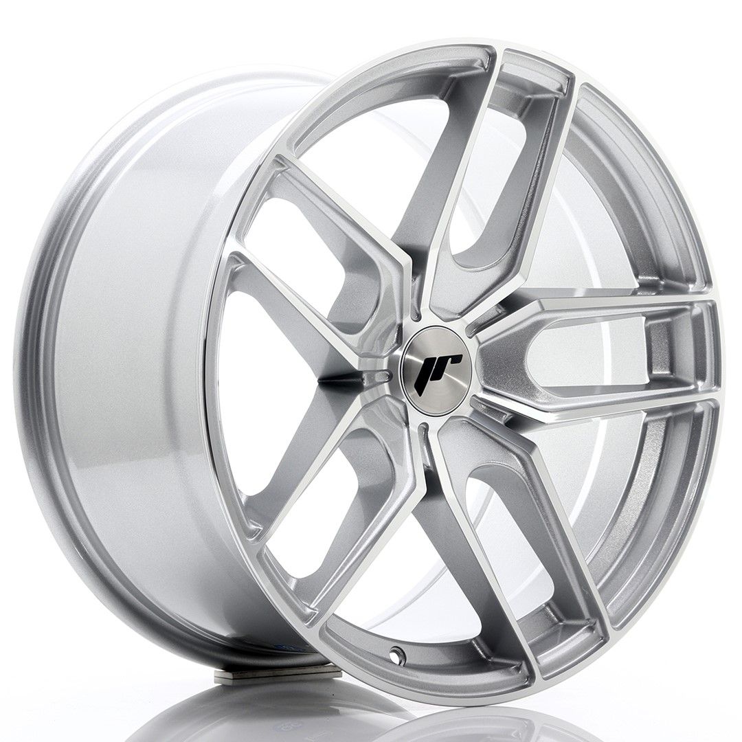 Image of JR-Wheels JR25 Velgen 18 Inch 9.5J ET20-40 Custom PCD Silver Machined Face