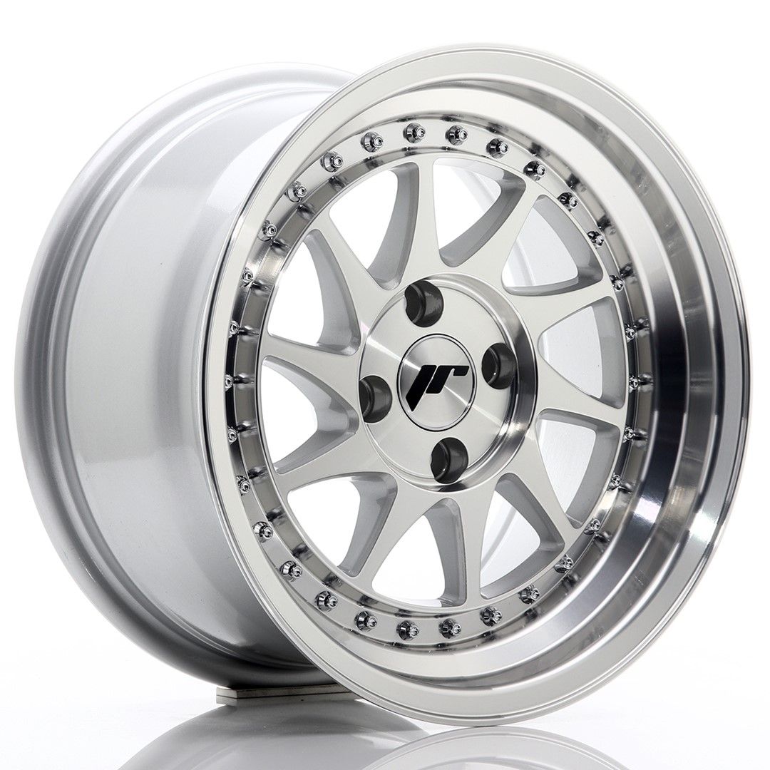 Image of JR-Wheels JR26 Velgen 15 Inch 8J ET5 4x100 Silver Machined Face