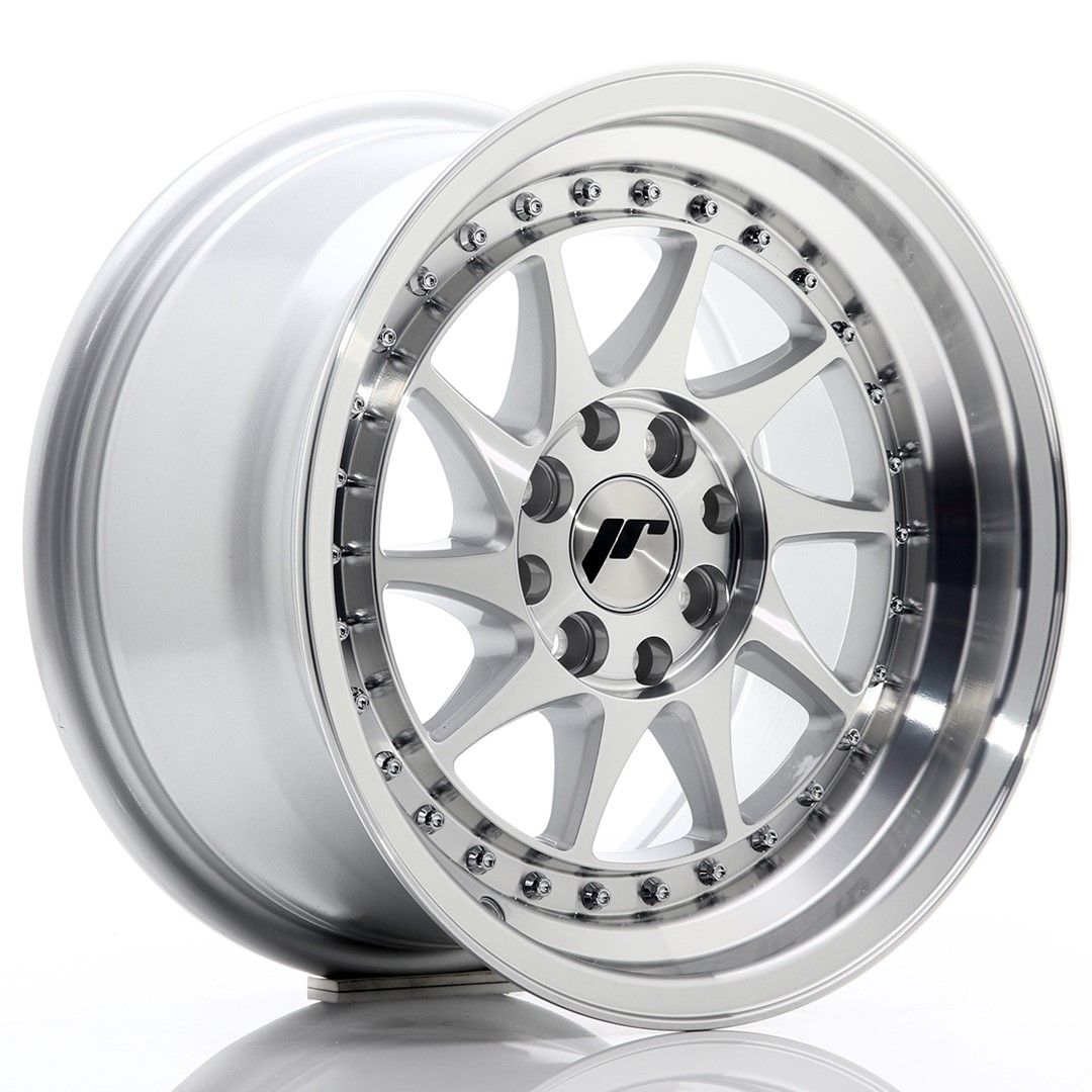 Image of JR-Wheels JR26 Velgen 15 Inch 8J ET25 4x100,4x108 Silver Machined Face