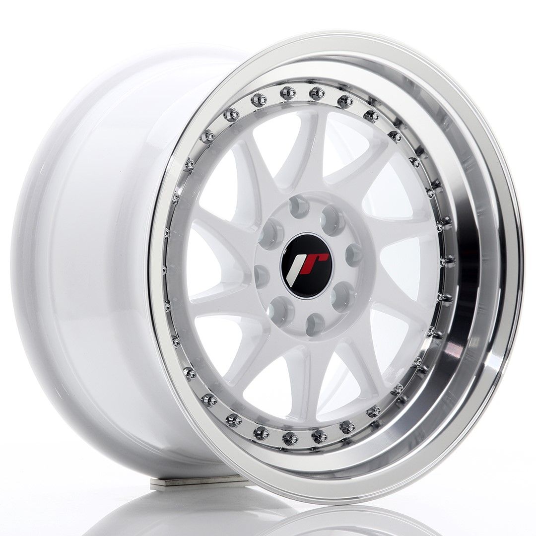 Image of JR-Wheels JR26 Velgen 15 Inch 8J ET25 4x100,4x108 White Machined