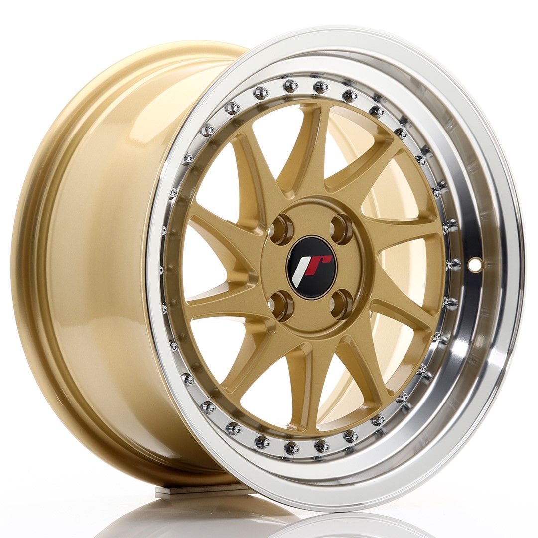 Image of JR-Wheels JR26 Velgen 16 Inch 8J ET30 4x100 Gold Machined
