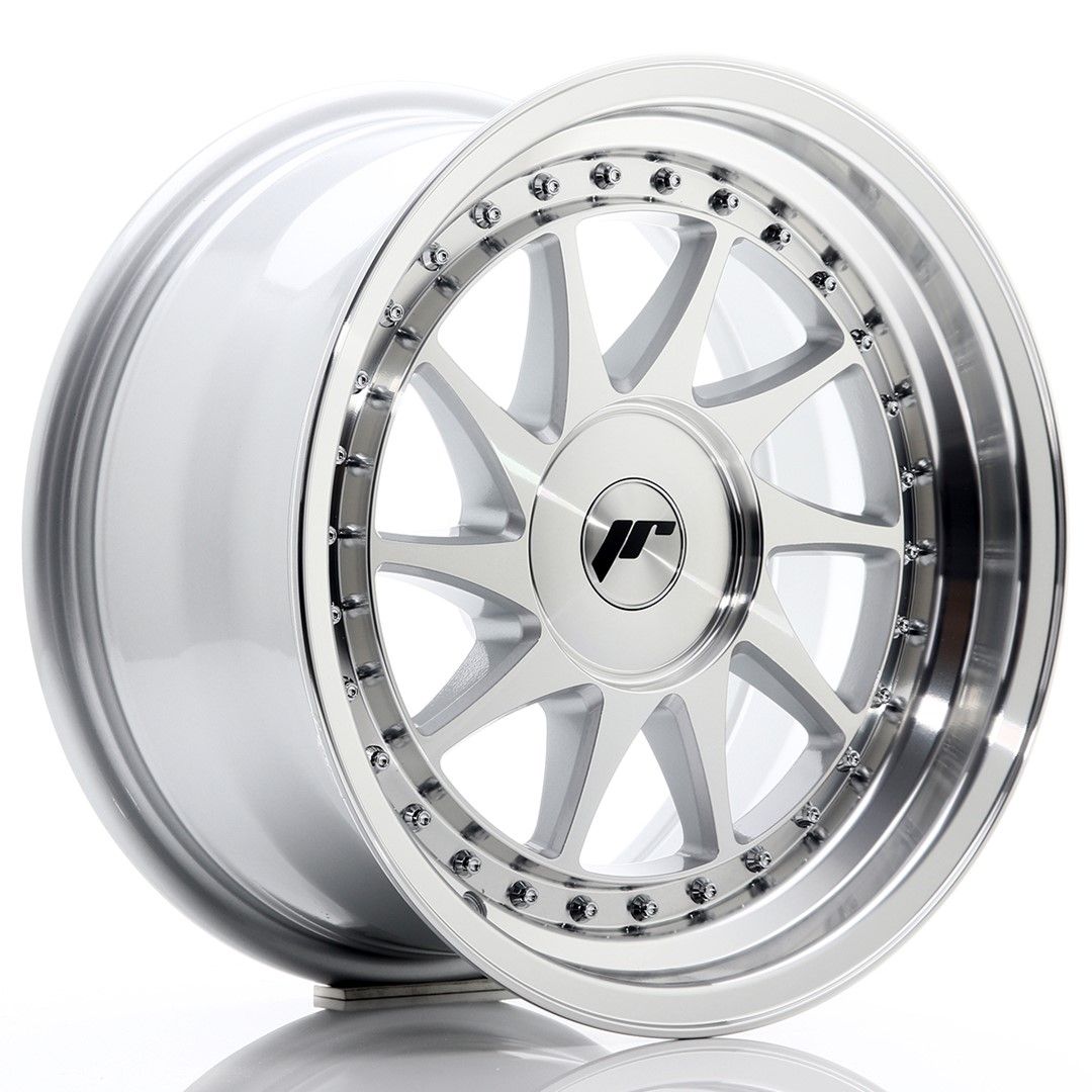 Image of JR-Wheels JR26 Velgen 16 Inch 8J ET10-30 Custom PCD Silver Machined Face