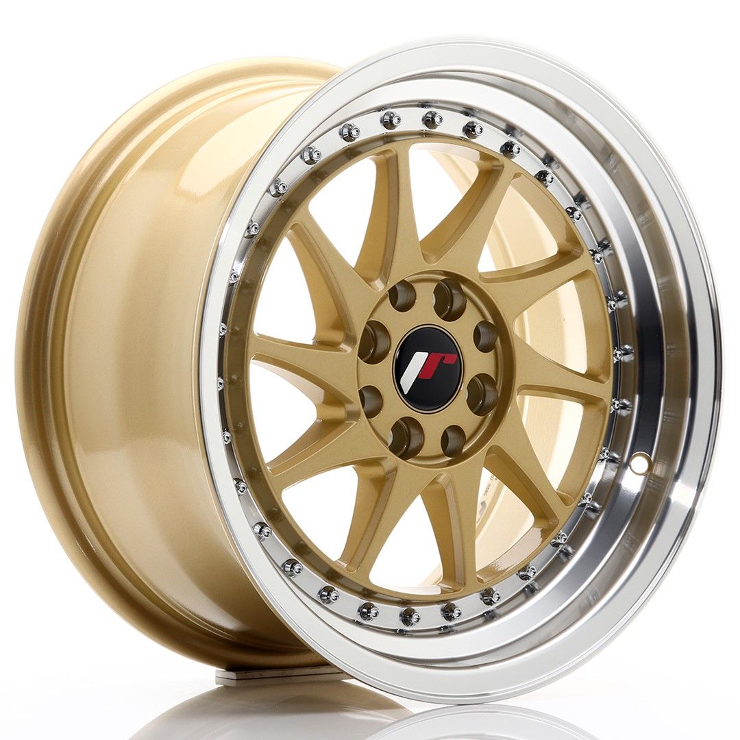 Image of JR-Wheels JR26 Velgen 16 Inch 8J ET25 4x100,4x108 Gold Machined
