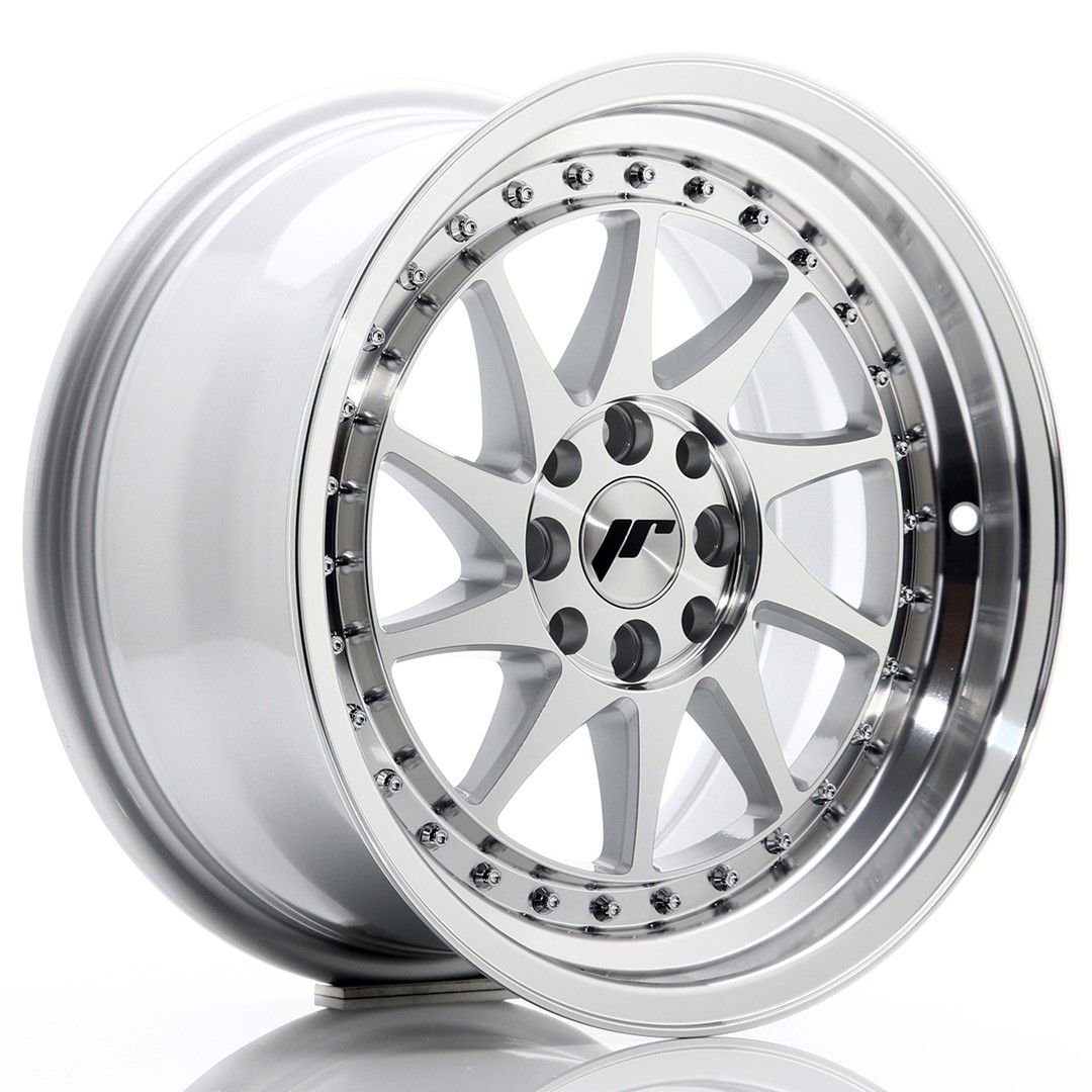 Image of JR-Wheels JR26 Velgen 16 Inch 8J ET25 4x100,4x108 Silver Machined Face
