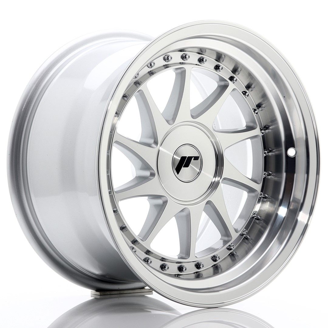 Image of JR-Wheels JR26 Velgen 16 Inch 9J ET0-25 Custom PCD Silver Machined Face