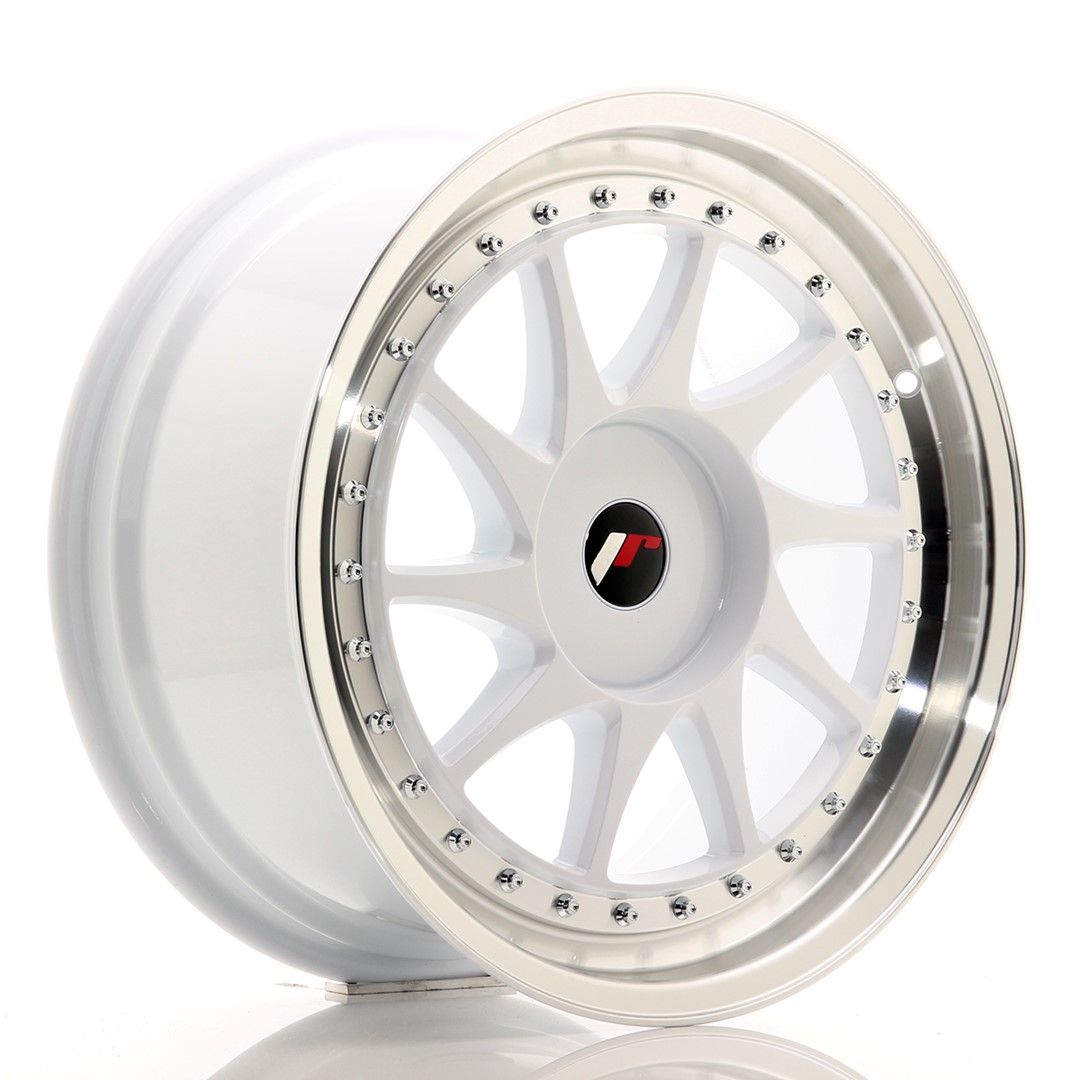 Image of JR-Wheels JR26 Velgen 18 Inch 8.5J ET20-40 Custom PCD White Machined Lip