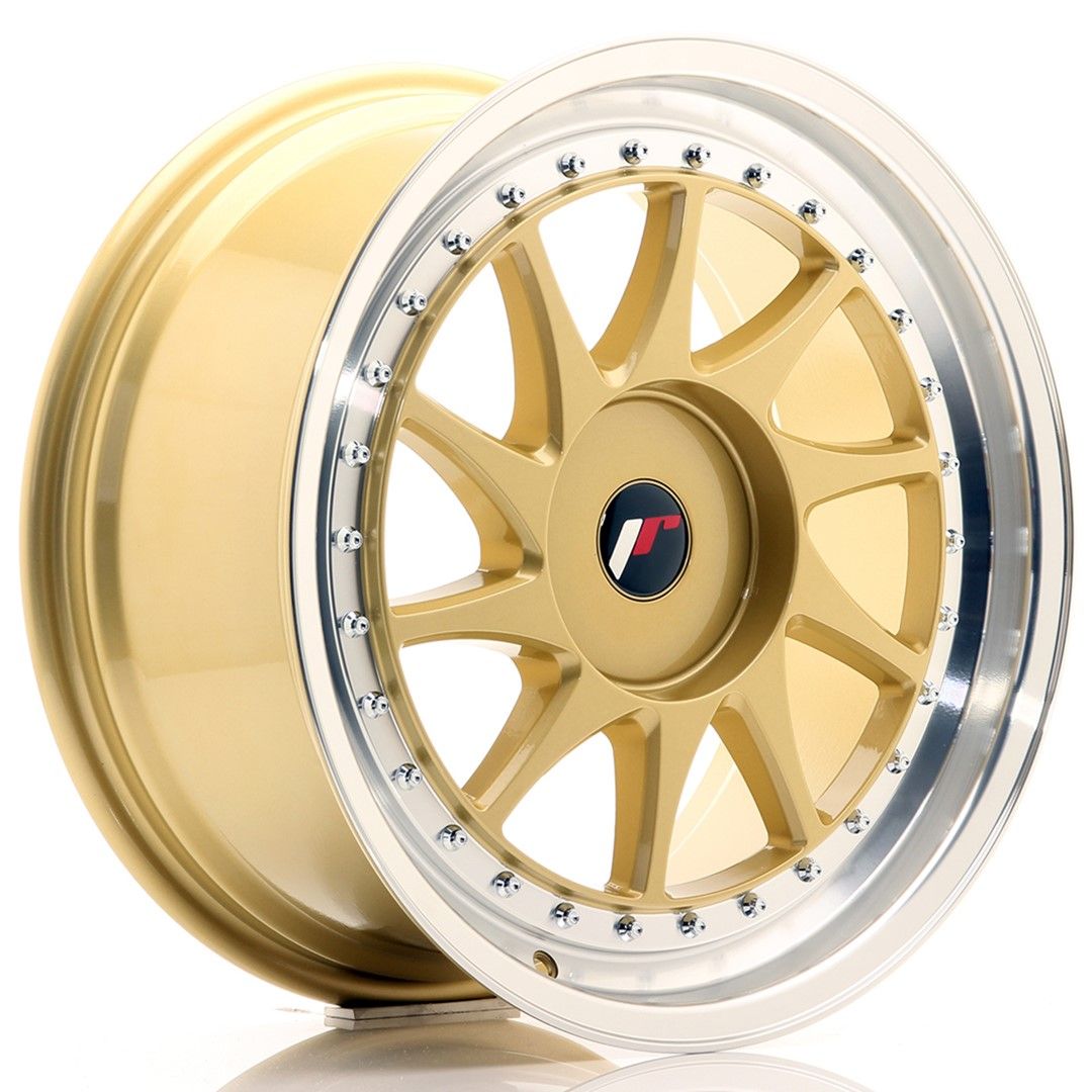 Image of JR-Wheels JR26 Velgen 18 Inch 8.5J ET35-40 Custom PCD Gold Machined