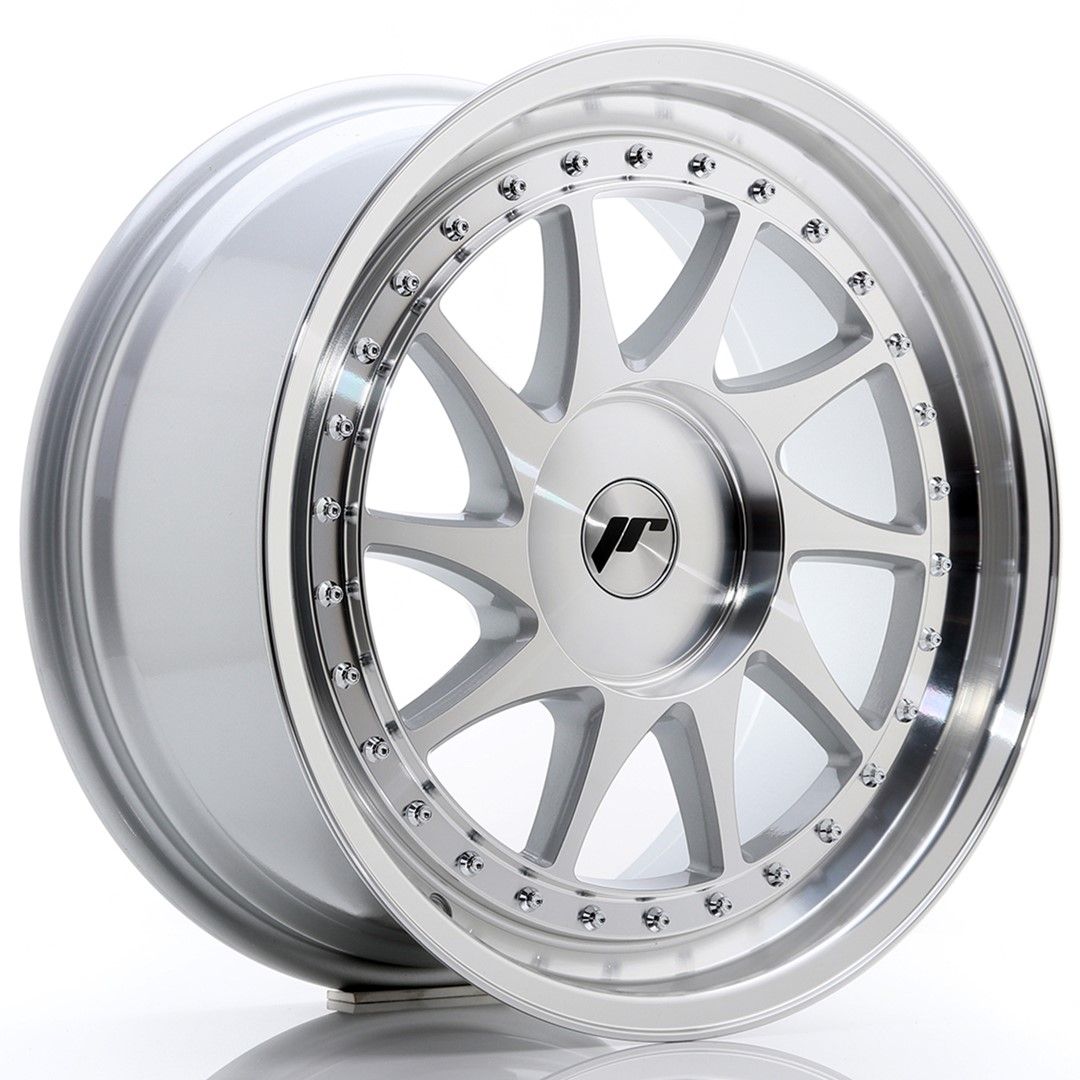 Image of JR-Wheels JR26 Velgen 18 Inch 8.5J ET35-40 Custom PCD Silver Machined Face