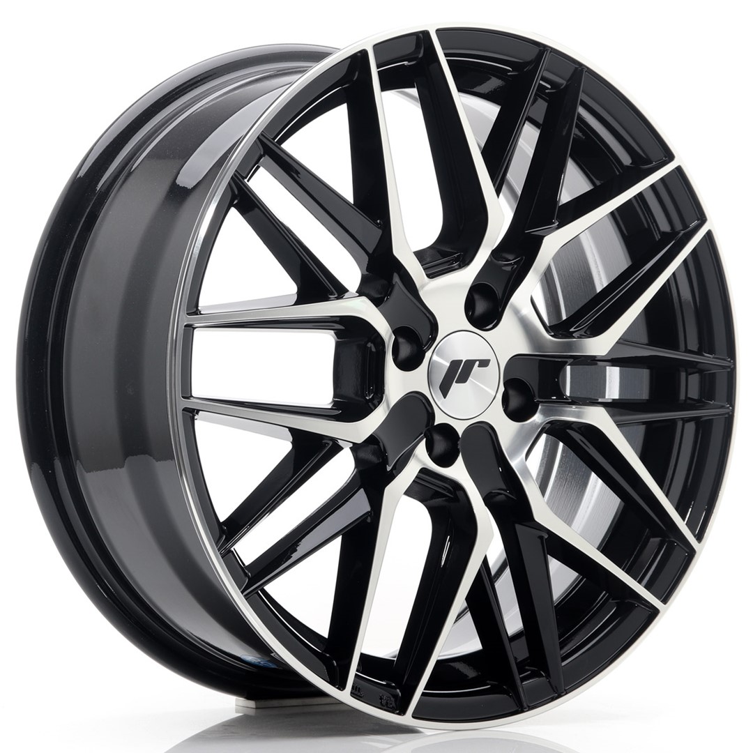 Image of JR-Wheels JR28 Velgen 17 Inch 7J ET40 4x100 Gloss Black Machined Face