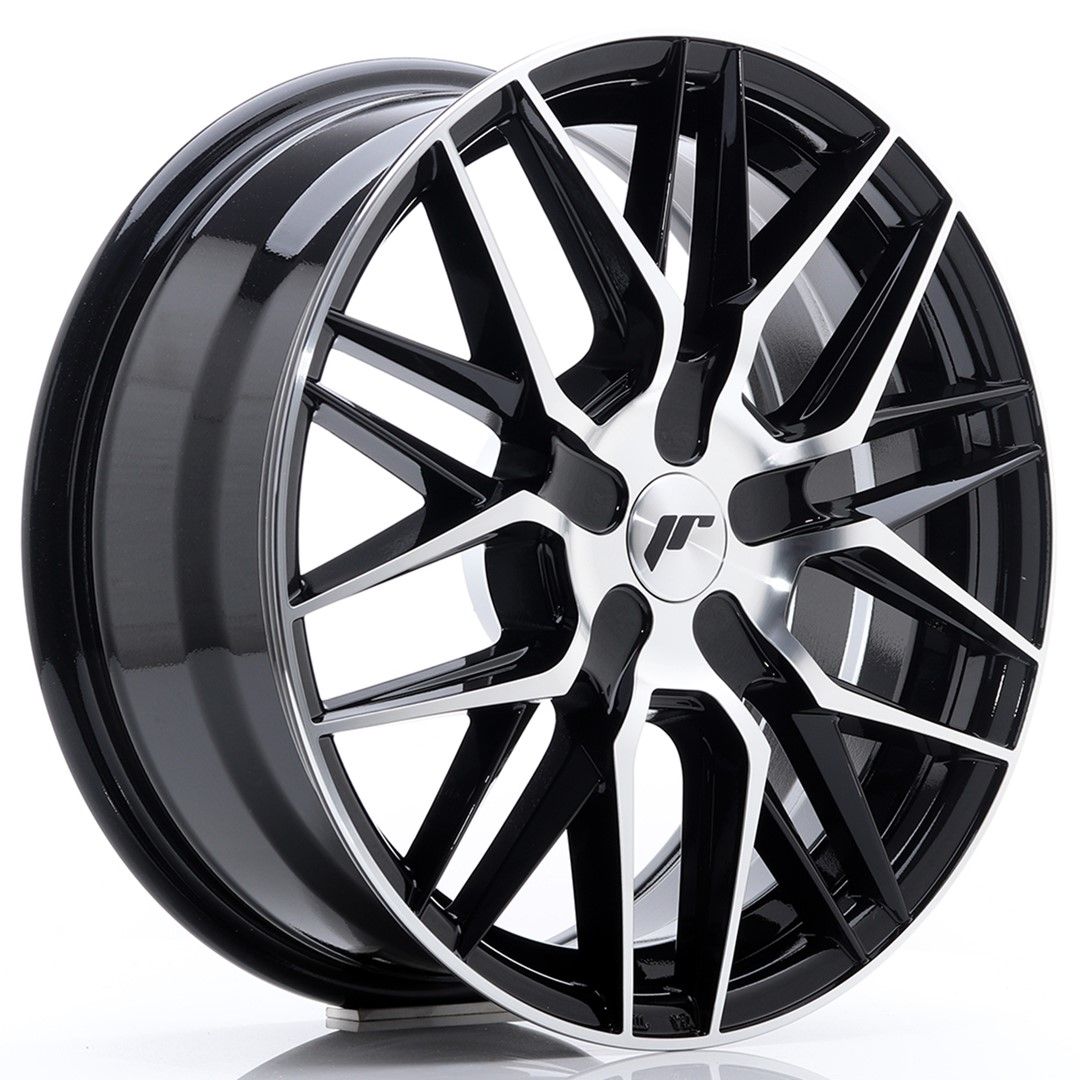 Image of JR-Wheels JR28 Velgen 17 Inch 7J ET20-45 Custom PCD Gloss Black Machined Face