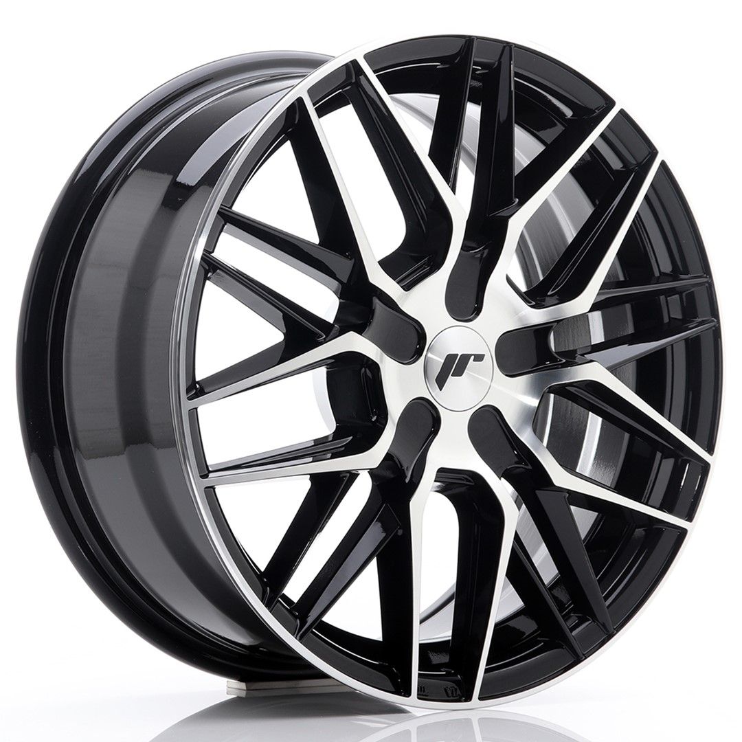 Image of JR-Wheels JR28 Velgen 17 Inch 8J ET25-40 Custom PCD Gloss Black Machined Face
