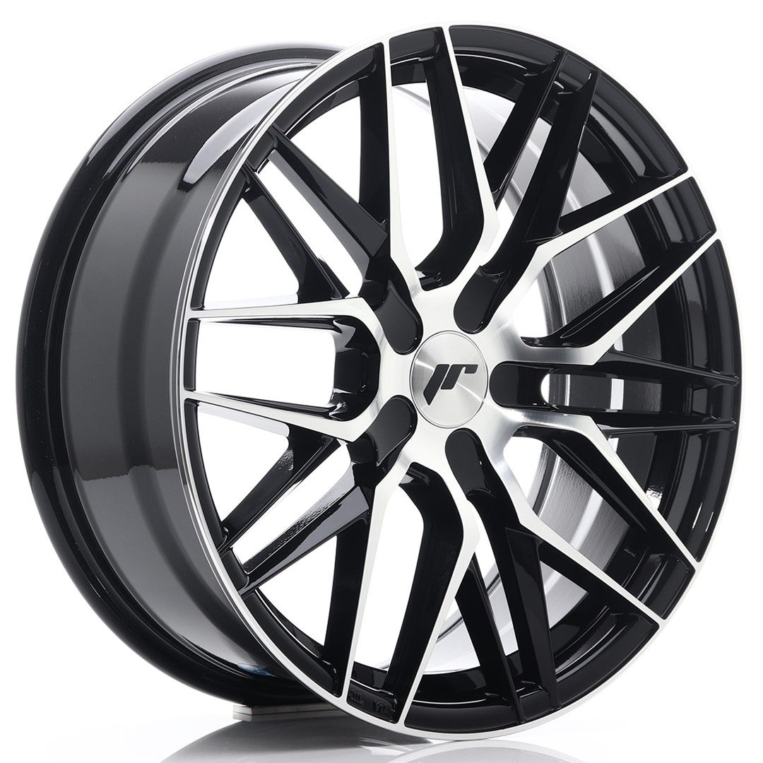 Image of JR-Wheels JR28 Velgen 18 Inch 7.5J ET20-40 Custom PCD Gloss Black Machined Face