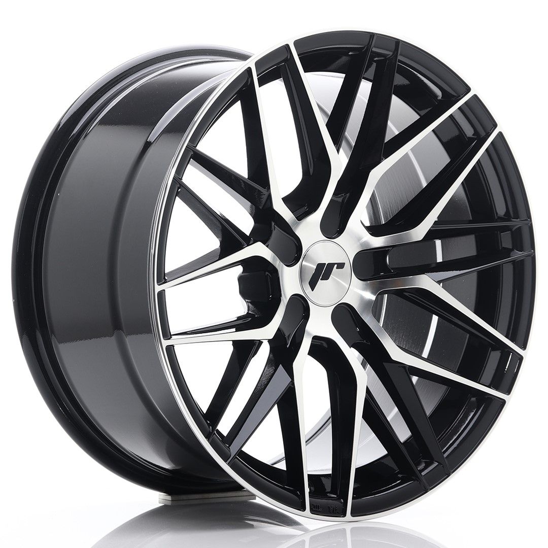 Image of JR-Wheels JR28 Velgen 18 Inch 9.5J ET20-40 Custom PCD Gloss Black Machined Face
