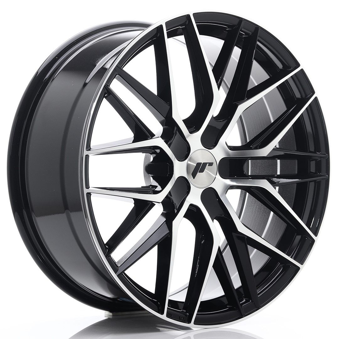 Image of JR-Wheels JR28 Velgen 20 Inch 8.5J ET40 Custom PCD Gloss Black Machined Face