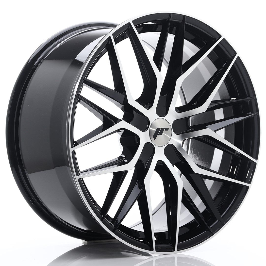Image of JR-Wheels JR28 Velgen 21 Inch 10.5J ET15-55 Custom PCD Gloss Black Machined Face