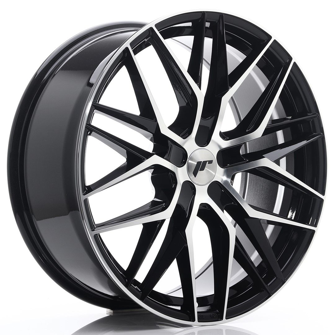 Image of JR-Wheels JR28 Velgen 21 Inch 9J ET15-45 Custom PCD Gloss Black Machined Face