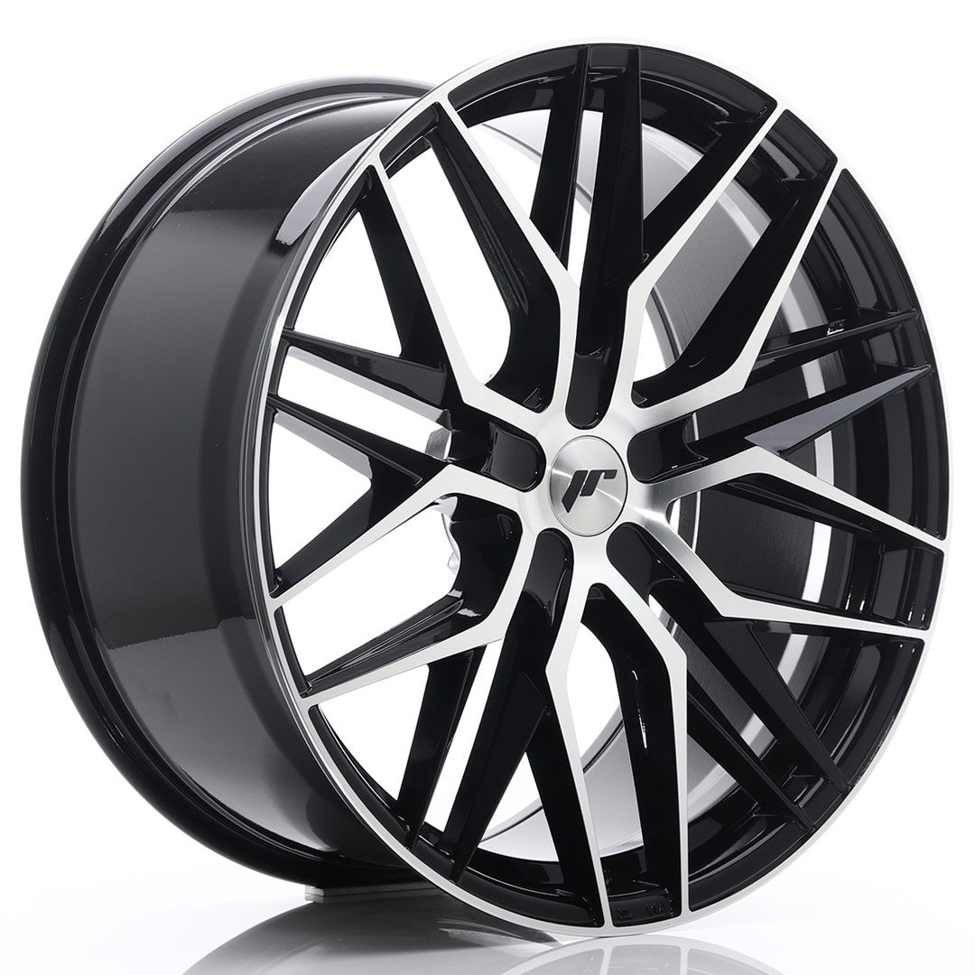 Image of JR-Wheels JR28 Velgen 22 Inch 10.5J ET15-50 Custom PCD Gloss Black Machined Face