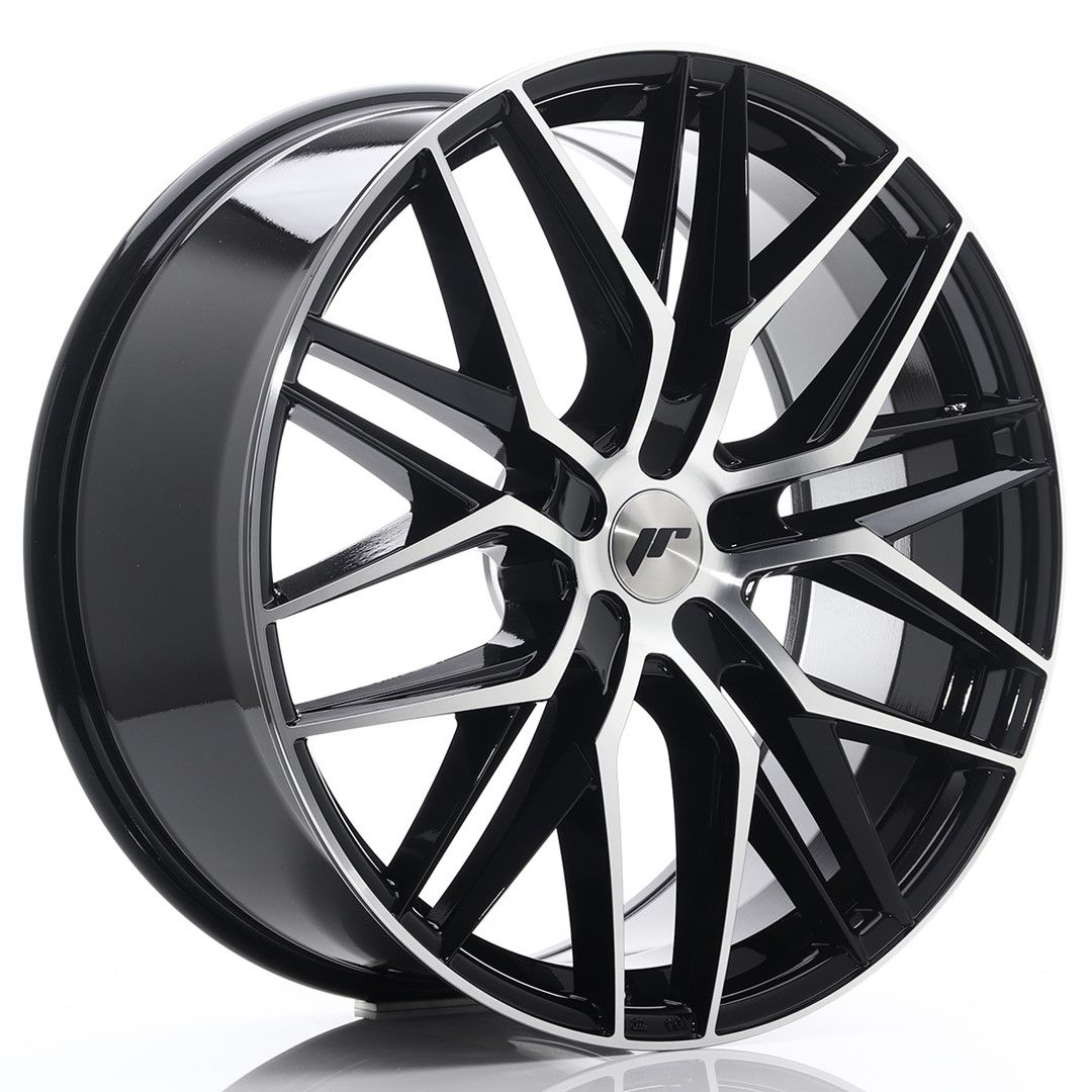Image of JR-Wheels JR28 Velgen 22 Inch 9J ET30-45 Custom PCD Gloss Black Machined Face