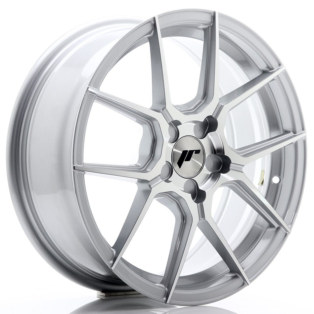 Image of JR-Wheels JR30 Velgen 17 Inch 7J ET20-40 Custom PCD Silver Machined Face