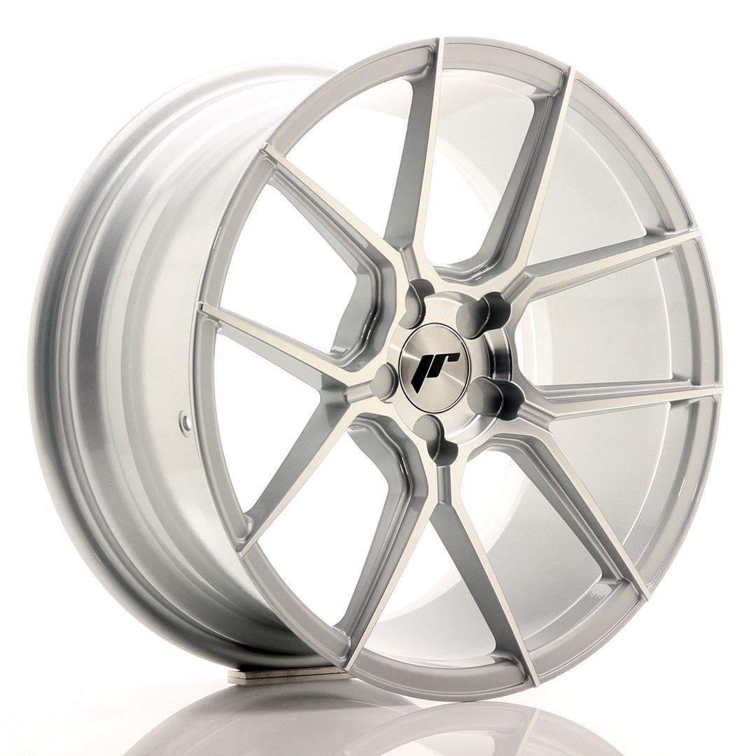 Image of JR-Wheels JR30 Velgen 18 Inch 8.5J ET40 Custom PCD Silver Machined Face