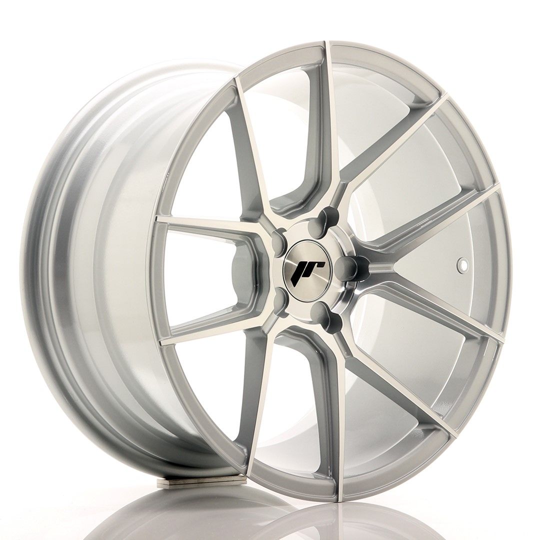 Image of JR-Wheels JR30 Velgen 18 Inch 9.5J ET20-40 Custom PCD Silver Machined Face