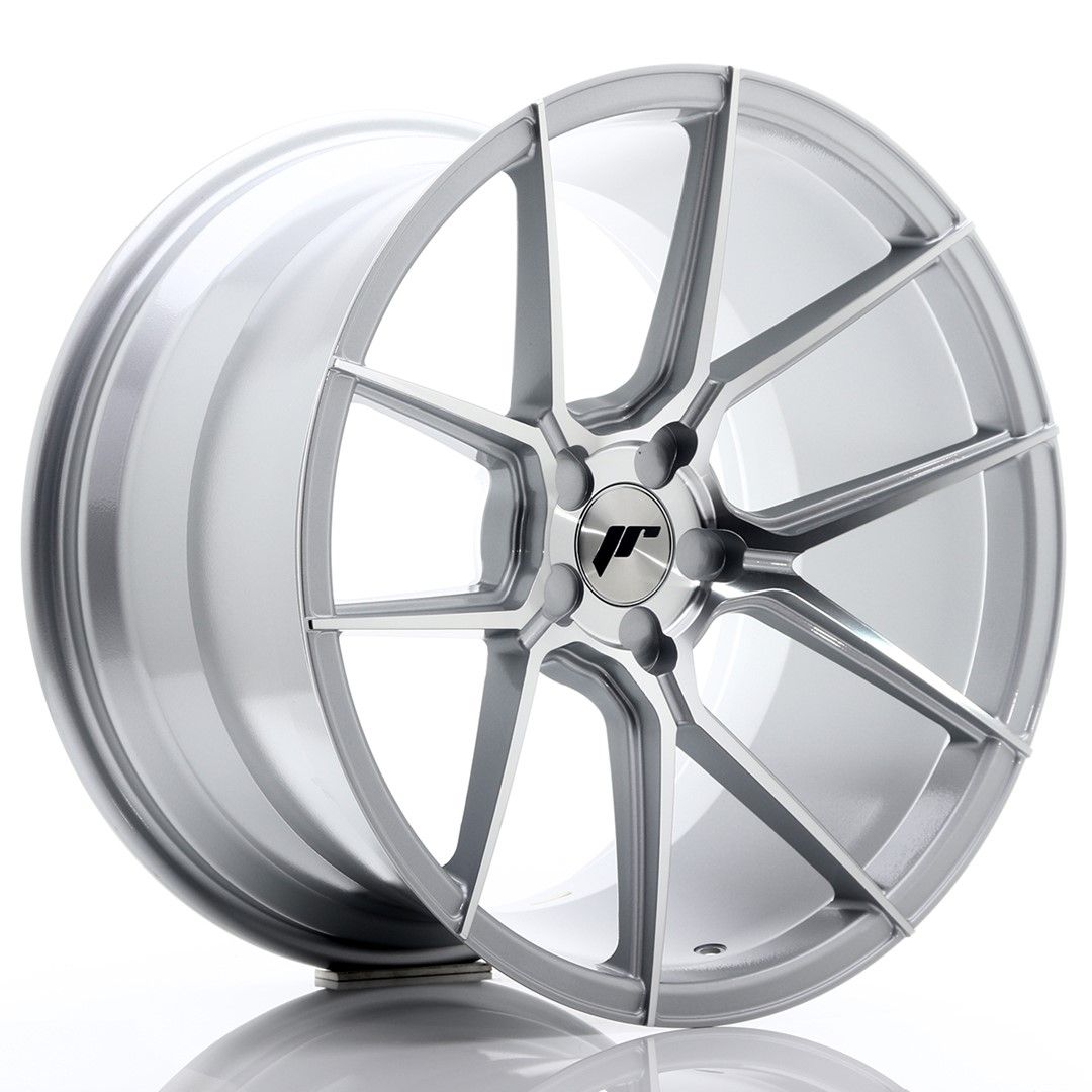 Image of JR-Wheels JR30 Velgen 19 Inch 11J ET15-40 Custom PCD Silver Machined Face