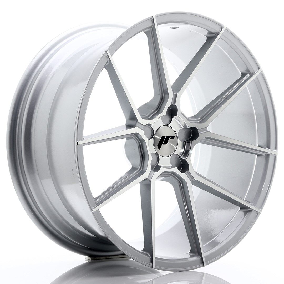 Image of JR-Wheels JR30 Velgen 20 Inch 10J ET20-40 Custom PCD Silver Machined Face
