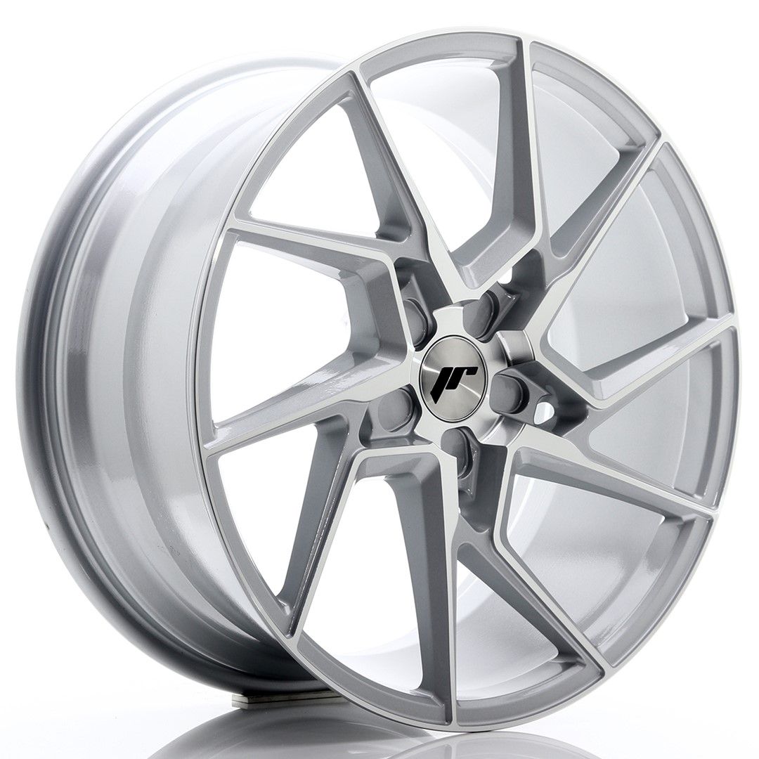 Image of JR-Wheels JR33 Velgen 20 Inch 9J ET20-48 Custom PCD Silver Machined Face