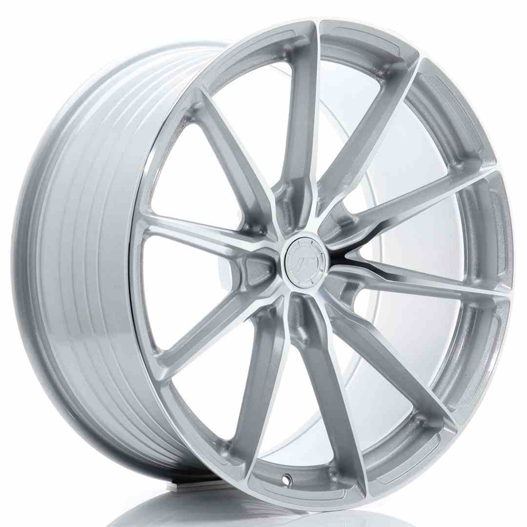 Image of JR-Wheels JR37 Velgen 21 Inch 11J ET11-55 Custom PCD Flow Form Silver Machined Face
