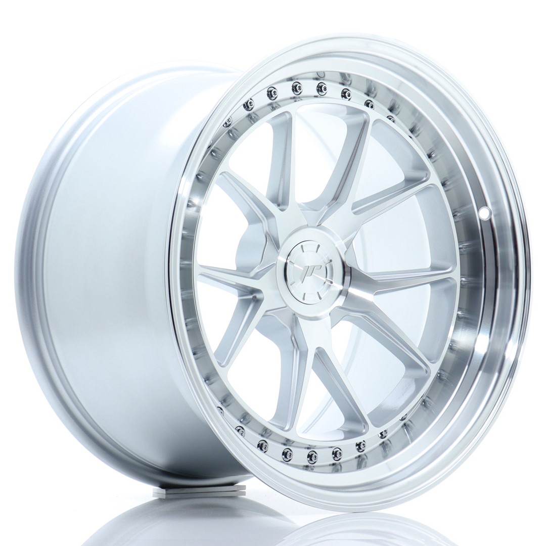 Image of JR-Wheels JR39 Velgen 18 Inch 10.5J ET15-22 Custom PCD Flow Form Silver Machined Face