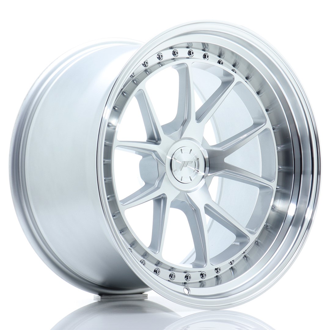 Image of JR-Wheels JR39 Velgen 19 Inch 11J ET0-25 Custom PCD Flow Form Silver Machined Face