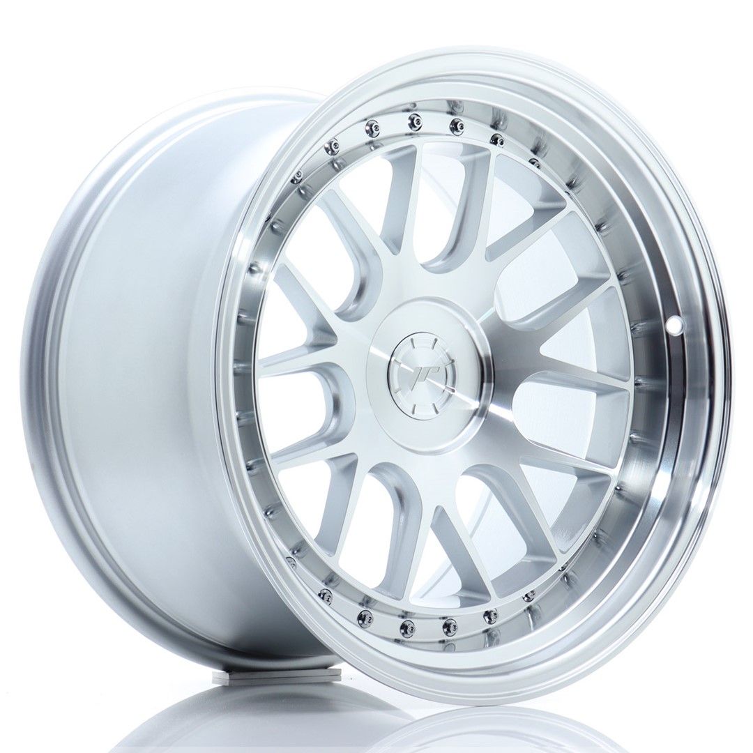 Image of JR-Wheels JR40 Velgen 18 Inch 10.5J ET15-22 Custom PCD Silver Machined Face