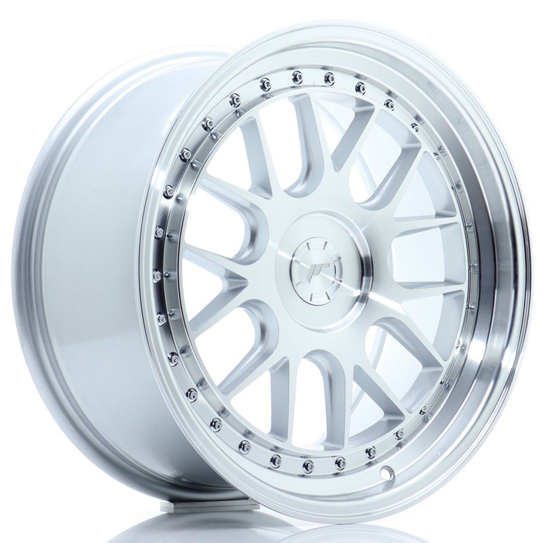 Image of JR-Wheels JR40 Velgen 18 Inch 8.5J ET35 Custom PCD Silver Machined Face