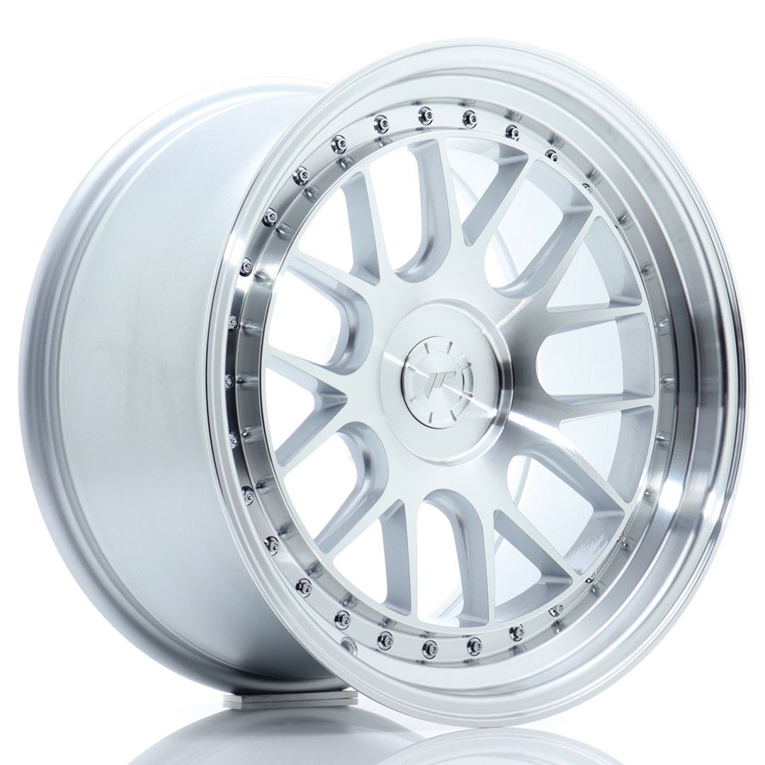 Image of JR-Wheels JR40 Velgen 18 Inch 9.5J ET15-35 Custom PCD Silver Machined Face