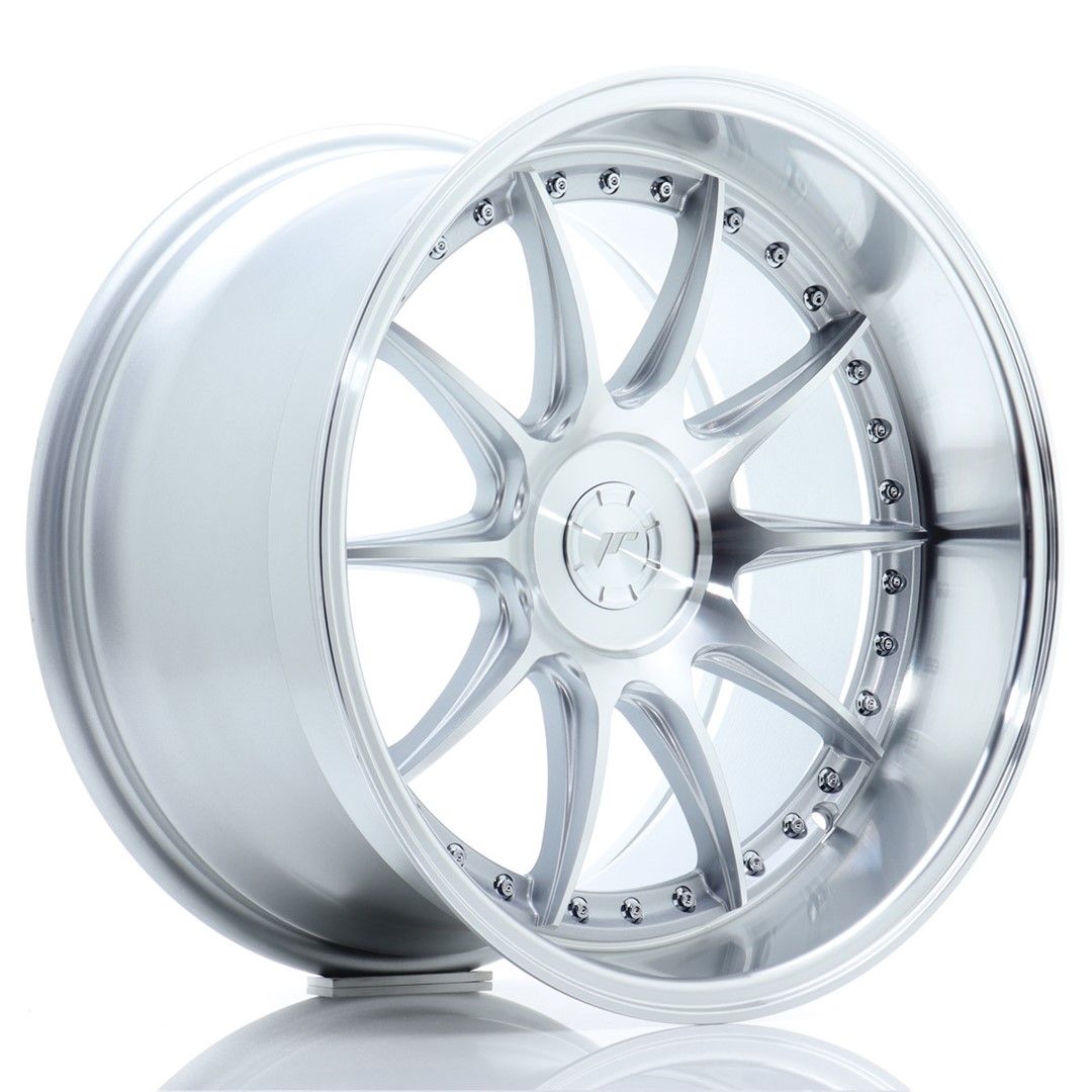 Image of JR-Wheels JR41 Velgen 18 Inch 10.5J ET15-25 Custom PCD Silver Machined Face
