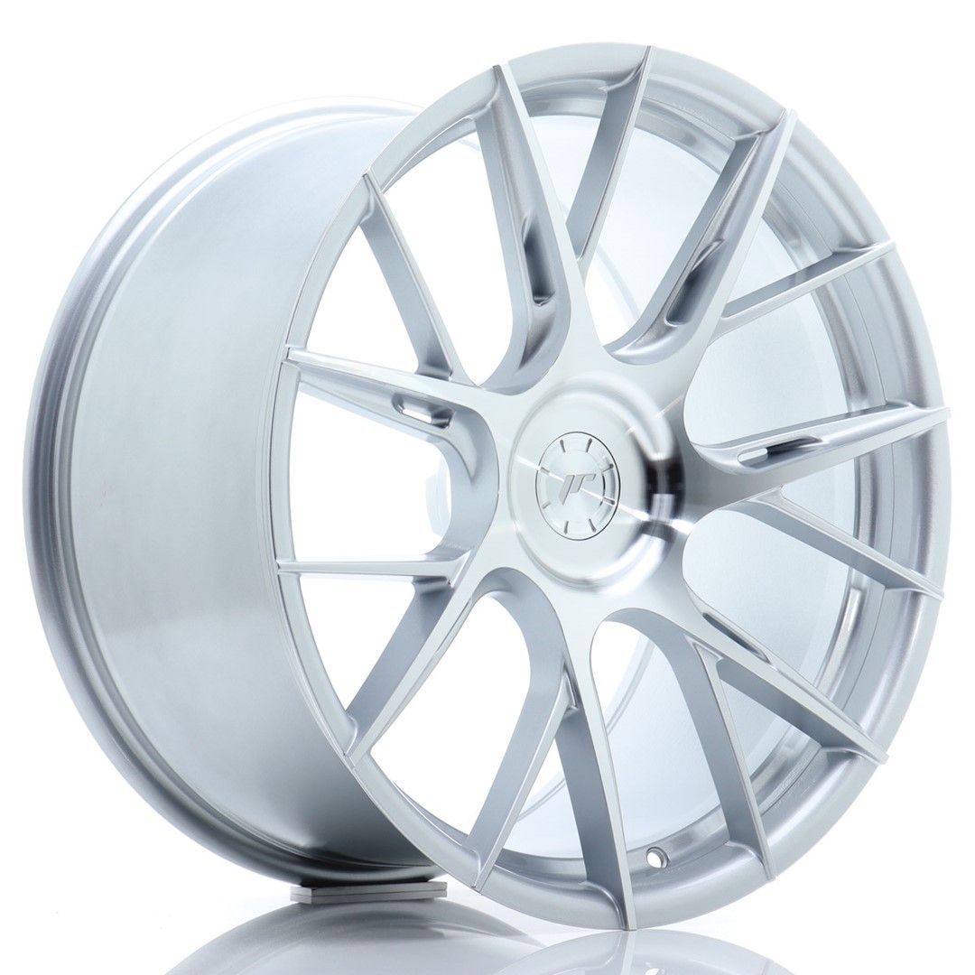 Image of JR-Wheels JR42 Velgen 20 Inch 10J ET20-42 Custom PCD Flow Form Silver Machined Face