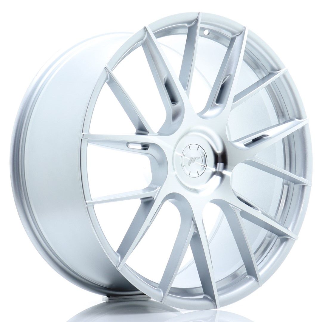 Image of JR-Wheels JR42 Velgen 22 Inch 10J ET20-54 Custom PCD Flow Form Silver Machined Face