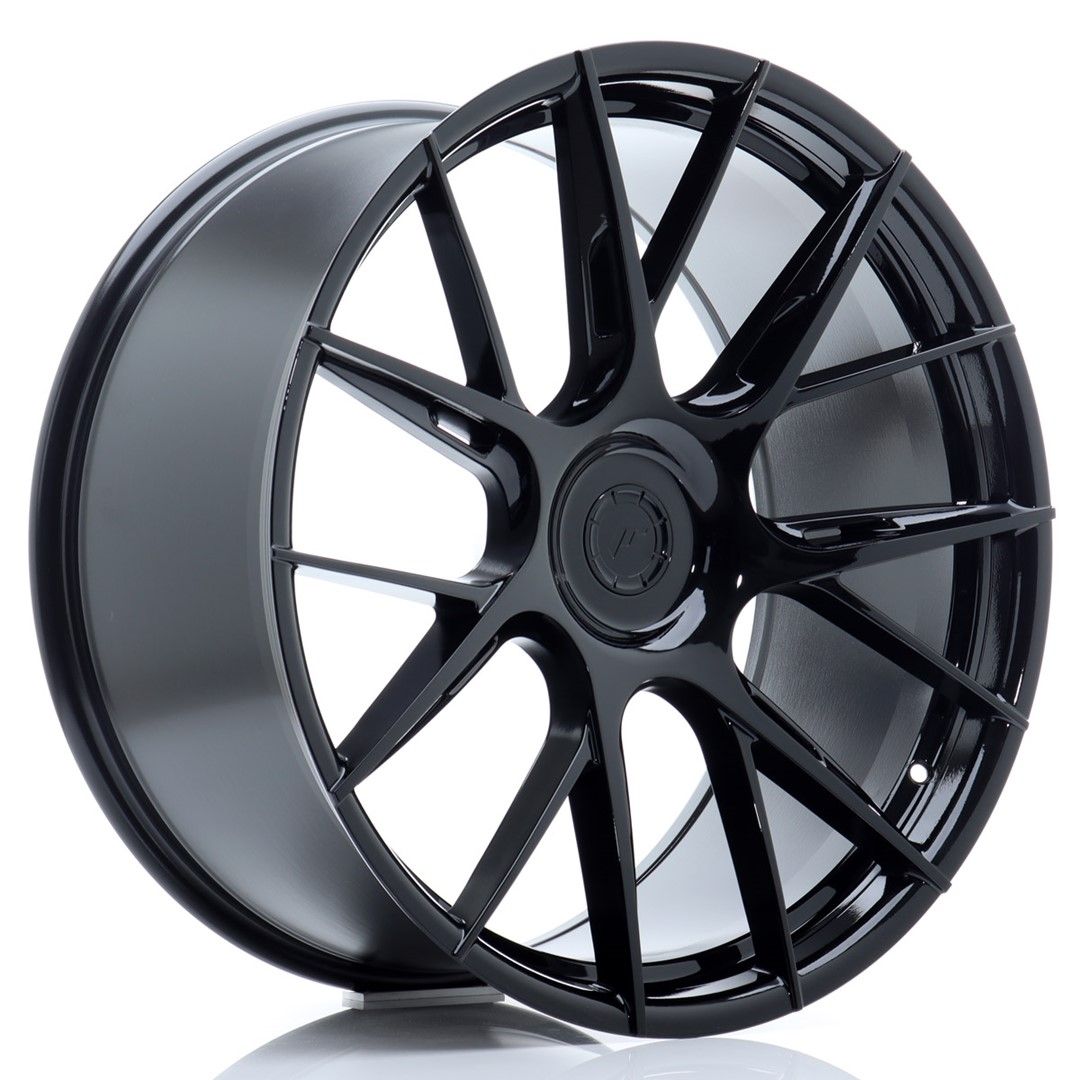 Image of JR-Wheels JR42 Velgen 22 Inch 11J ET20-46 Custom PCD Flow Form Gloss Black