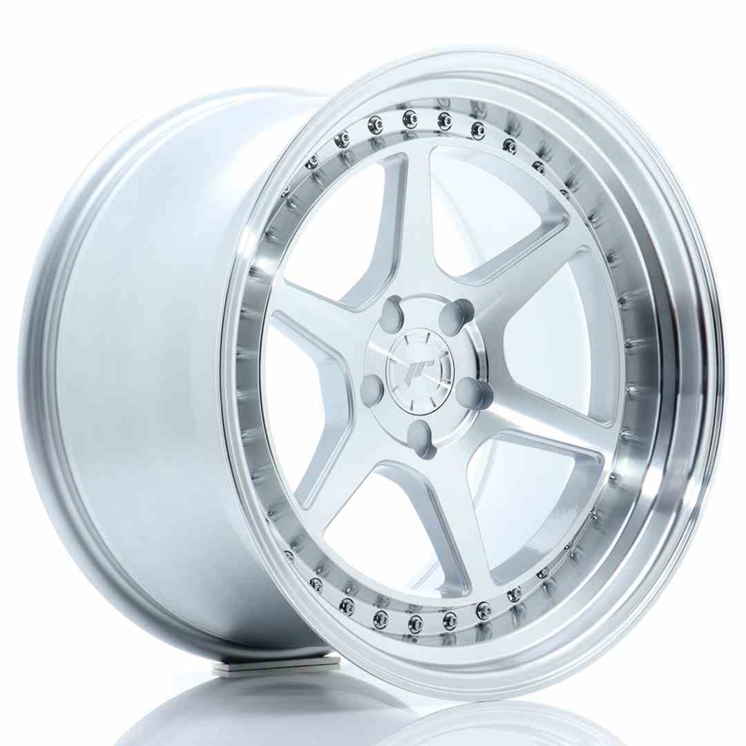 Image of JR-Wheels JR43 Velgen 18 Inch 10.5J ET15-22 Custom PCD Flow Form Silver Machined Face