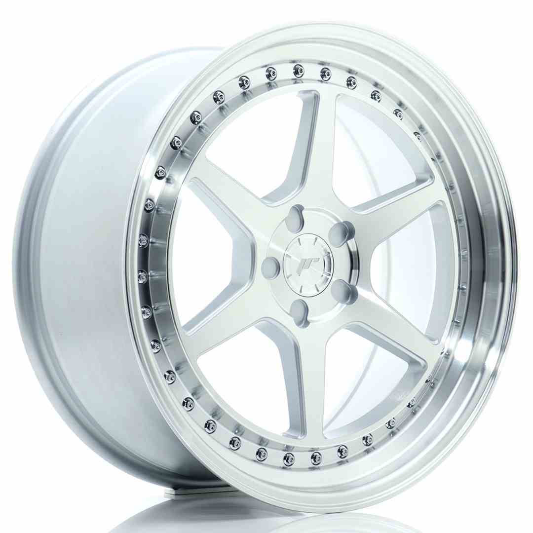 Image of JR-Wheels JR43 Velgen 19 Inch 8.5J ET15-35 Custom PCD Flow Form Silver Machined Face