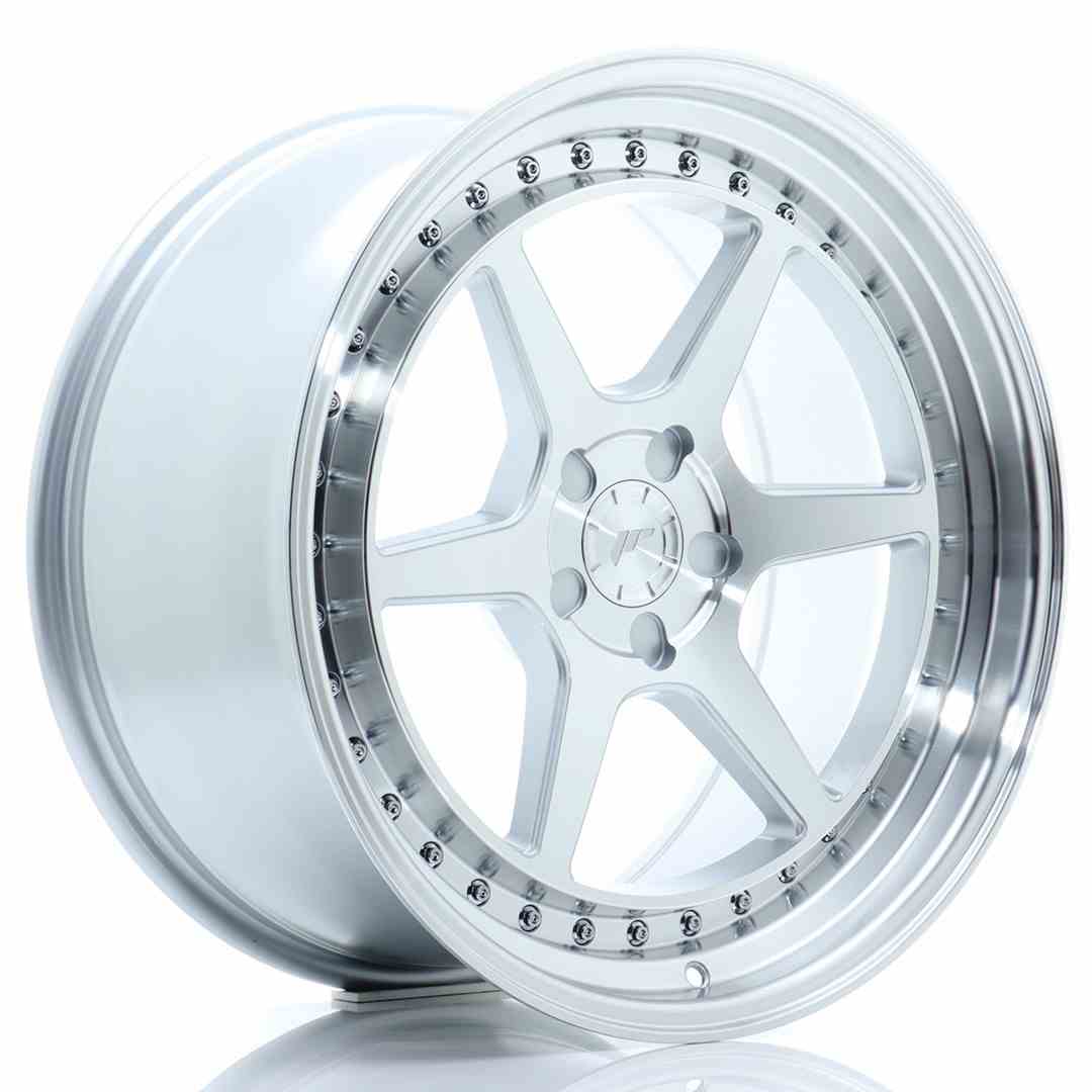 Image of JR-Wheels JR43 Velgen 19 Inch 9.5J ET15-35 Custom PCD Flow Form Silver Machined Face