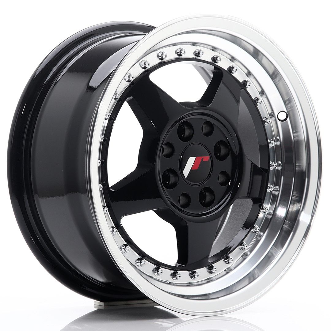 Image of JR-Wheels JR6 Velgen 15 Inch 7J ET35 4x100,4x114.3 Gloss Black