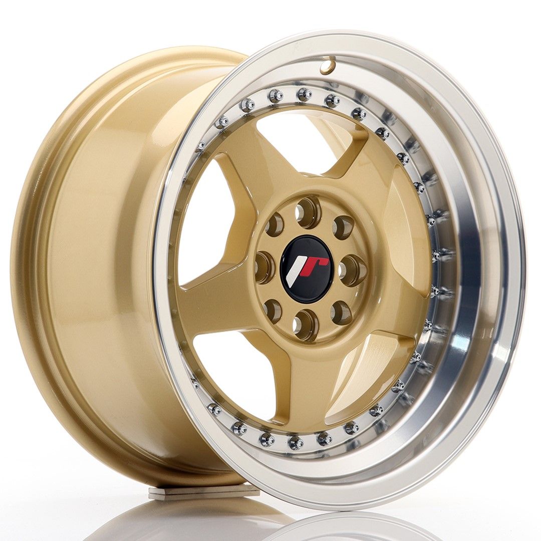 Image of JR-Wheels JR6 Velgen 15 Inch 8J ET25 4x100,4x108 Gold Machined