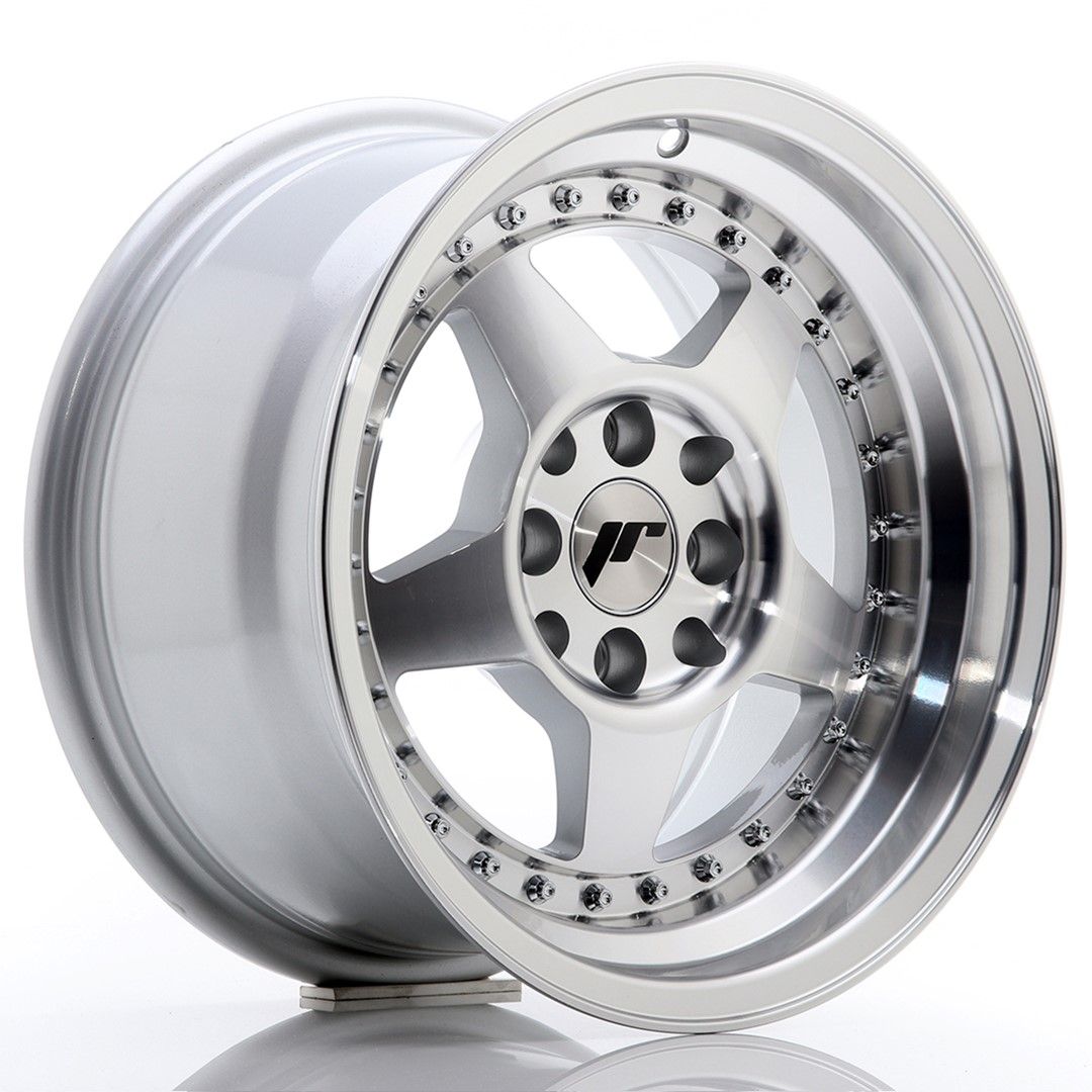 Image of JR-Wheels JR6 Velgen 15 Inch 8J ET25 4x100,4x108 Silver Machined Face
