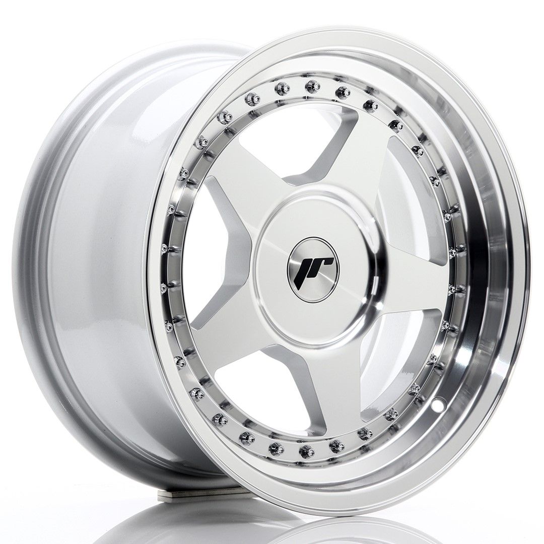 Image of JR-Wheels JR6 Velgen 16 Inch 8J ET10-30 Custom PCD Silver Machined Face